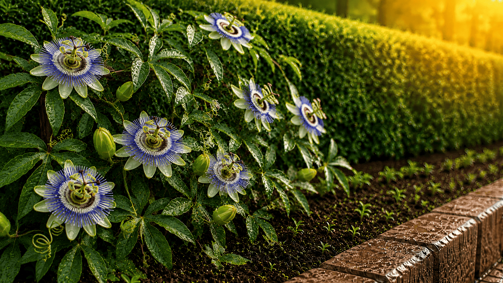 Blue Passion Flower (Passiflora caerulea)